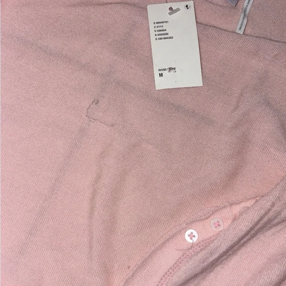 Light Pink Button-Up Cardigan